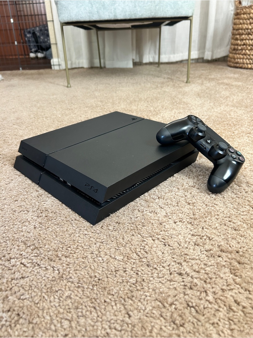 Sony Black PS4 Slim Console with Wireless Controller